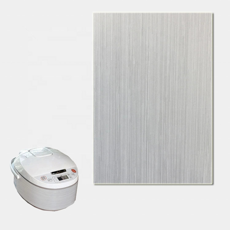 O PVC lateral gravado da cor laminou a chapa de aço para o refrigerador