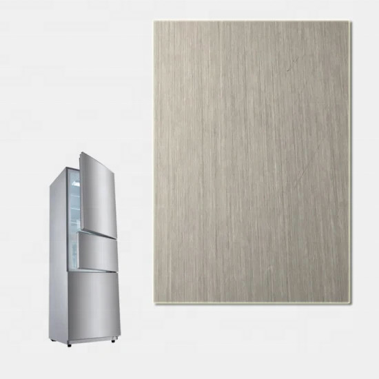 O PVC lateral gravado da cor laminou a chapa de aço para o refrigerador